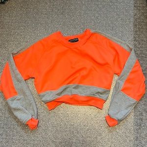 Cropped Neon Crewneck